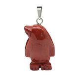 Inch Hand Carved Penguin Gemstone Pendant for Making Jewelry #SP2313S-25MM