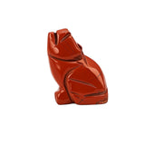 1.0Inch Hand Carved Wolf Gemstone Figurine Animal Ornament for Home Office Desk Decor #SP2314