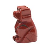 1.0 Inch Hand Carved Gemstone Dog Figurine Animal Ornament for Home Office Desk Decor #SP2317