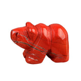1.0 Inch Hand Carved Bear Gemstone Figurine Ornament for Home Office Desk Decor #SP2324