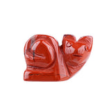 1.0 Inch Hand Carved Snail Gemstone Figurine Ornament for Home Office Desk Decor #SP2325