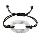 Handmade Woven O-Shape Gemstone Beads Bracelets Adjustable for Women Men