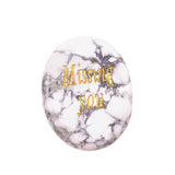 Worry Healing Palm Stones for Meditation Prayer Home Decor ( Missing You)  35x45MM #SP1904G-W02