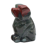 1.0 Inch Hand Carved Gemstone Dog Figurine Animal Ornament for Home Office Desk Decor #SP2317