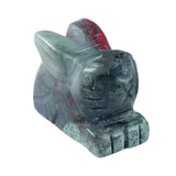 1.0 Inch Hand Carved Gemstone Rabbit Figurine Animal Ornament for Home Office Desk Decor #SP2320