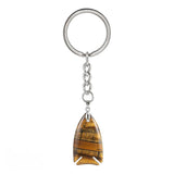 Handmade Crystal Fish Keychain #KC2016  Natural Gemstone Talisman for Abundance & Protection, Elegant Accessory for Everyday Luck & Positive Energy