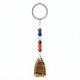 Handmade Crystal Fish Keychain with Chakra Beads - Natural Gemstone Talisman for Abundance, Balance & Positive Energy | Elegant Accessory for Everyday Luck