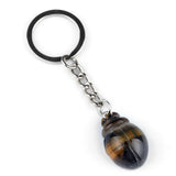 1.0Inch Hand Carved Beetle Gemstone Pendant Animal Keychain #KC2315S-A1