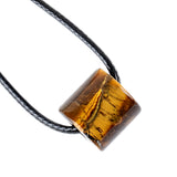 Minimalist Natural Crystal Cylinder Pendant Necklace - Adjustable Cord #SN2023
