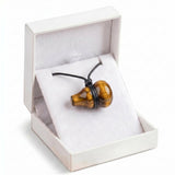 12x20MM Natural Stone Gourd Pendant Necklace in Gift Box Adjustable Healing Crystal Calabash Amulet