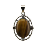 Silver Oval Gemstone Pendant for DIY Making Jewelry #SP1502S