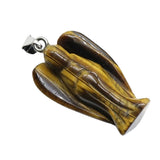 Handmade Craved 1.0Inch Gemstone Angel Pendant For Making Jewelry #SP1531