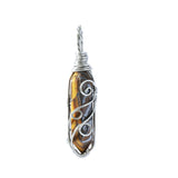 Handmade Wire Wrapped Hexagonal Point Gemstone Pendant For Making Jewelry #SP1753