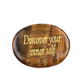 Worry Healing Palm Stones for Meditation Prayer Home Decor with (Discover your inner self )-35x45MM #SP1904G-W03