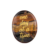 Worry Healing Palm Stones for Meditation Prayer Home Decor ( one day at a time)  35x45MM #SP1904G-W11