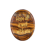 Worry Healing Palm Stones for Meditation Prayer Home Decor ( Hope all is well with you)  35x45MM #SP1904G-W12