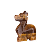 1.0 Inch Hand Carved Fawn & Deerlet Gemstone Figurine Ornament for Home Office Desk Decor #SP1956