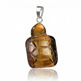 1" Hand-Carved Tortoise Pendant - Gemstone Crystal Charm