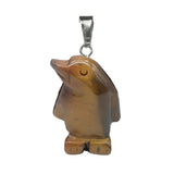 Inch Hand Carved Penguin Gemstone Pendant for Making Jewelry #SP2313S-25MM