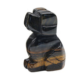 1.0 Inch Hand Carved Gemstone Dog Figurine Animal Ornament for Home Office Desk Decor #SP2317