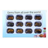 1.0 Inch Hand Carved Gemstone Lizard Figurine Animal Ornament 12PCS In Box for Home Office Desk Decor #SP2321-12PA