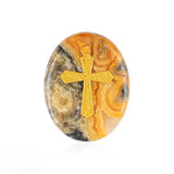 35x45MM Worry Healing Palm Stones for Meditation & Prayer with Everything Word " Everything I want wants me more " SP1904G-W15