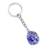 1Inch Handmade Carved Gemstone Hedgehog Pendant Keychain #KC2308S-A1