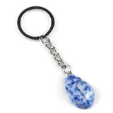 1.0Inch Hand Carved Beetle Gemstone Pendant Animal Keychain #KC2315S-A1