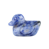 1" Gemstone Duck Figurine - Natural Stone Desk Ornament