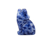 1.0Inch Hand Carved Wolf Gemstone Figurine Animal Ornament for Home Office Desk Decor #SP2314