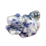 1.0 Inch Hand Carved Squirrel Gemstone Figurine Ornament for Home Office Desk Decor #SP2322