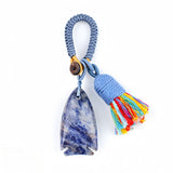 Handmade Gemstone Fish Keychain with Colorful Tassel #KC2016S-A10 Charm for Abundance, Protection & Everyday Luck | Perfect Gift for Her
