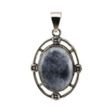 Silver Oval Gemstone Pendant for DIY Making Jewelry #SP1502S