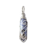 Handmade Wire Wrapped Hexagonal Point Gemstone Pendant For Making Jewelry #SP1753