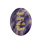 Worry Healing Palm Stones for Meditation Prayer Home Decor ( one day at a time)  35x45MM #SP1904G-W11