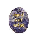 Worry Healing Palm Stones for Meditation Prayer Home Decor ( Hope all is well with you)  35x45MM #SP1904G-W12