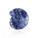 1.0 Inch Natural Crystal Snail Conch Shell Figurine – Double-Sided 3D Hand-Carved Gemstone Snail, No-Hole Decorative Ornament for Miniature Landscape Home Decor (Unique Crystal Craft) #SP1982