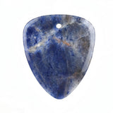 Natural Gemstone Guitar Pick Pendant 27x32mm for Jewelry Making SP2030