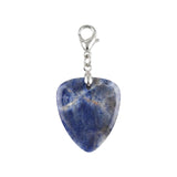 Gemstone Guitar Pick Pendant Charms for Bag Tag DIY Jewelry With Lobster Clasp SP2030-BT