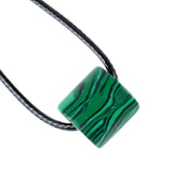 Minimalist Natural Crystal Cylinder Pendant Necklace - Adjustable Cord #SN2023