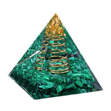 50MM/60MM Chip Malachite Resin  Pyramid Ornament for Home office  Desktop Decorative #SP1726