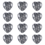 Crystal Puffy Heart Stones 20mm Geometric Pocket Stones for Meditation Chakra Balancing 12PCS In Velvet Bag