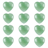 Crystal Puffy Heart Stones 20mm Geometric Pocket Stones for Meditation Chakra Balancing 12PCS In Velvet Bag