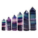 Yellow Fluorite Hexagonal Pillar Ornament Tower for Home & Office Decoration #YE08SP1492