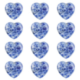 Crystal Puffy Heart Stones 20mm Geometric Pocket Stones for Meditation Chakra Balancing 12PCS In Velvet Bag