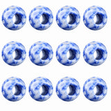 Wholesale 12PCS Round Gemstone Beads Drilled 5mm Large Hole Polished Stone Ball for DIY Jewelry Making