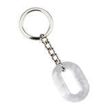 Hollow O-Shape Gemstone Pendant 25×40mm Keychain