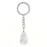 Handmade Crystal Fish Keychain #KC2016  Natural Gemstone Talisman for Abundance & Protection, Elegant Accessory for Everyday Luck & Positive Energy