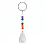 Handmade Crystal Fish Keychain with Chakra Beads - Natural Gemstone Talisman for Abundance, Balance & Positive Energy | Elegant Accessory for Everyday Luck