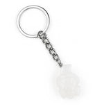 Gemstone Tortoise Keychain - Natural Stone Animal Charm